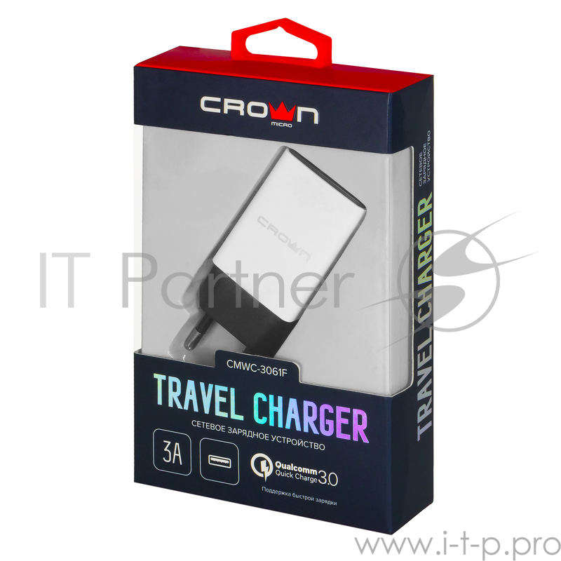 Сетевое универсальное зарядное устройство Crown CMWC-3061F
