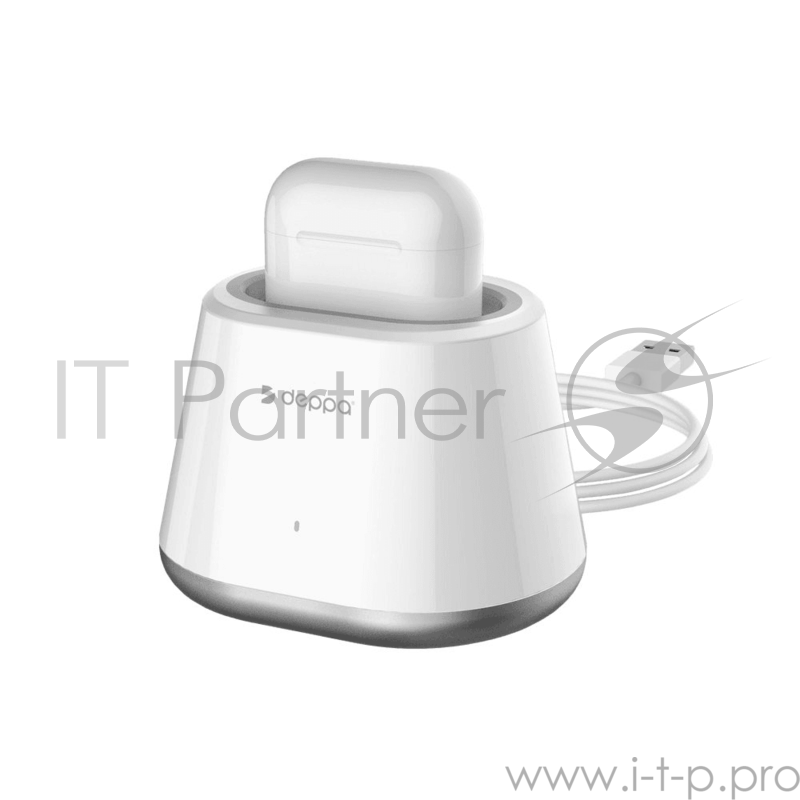 Зарядное устройство Deppa Зарядная док-станция для AirPods, белый, Deppa