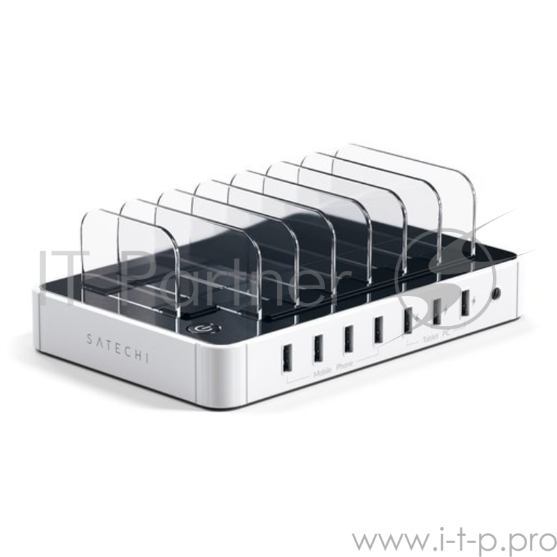 Зарядная док-станция Satechi 7-Port USB Charging Station Dock для мобильных устройств. Цвет белый.