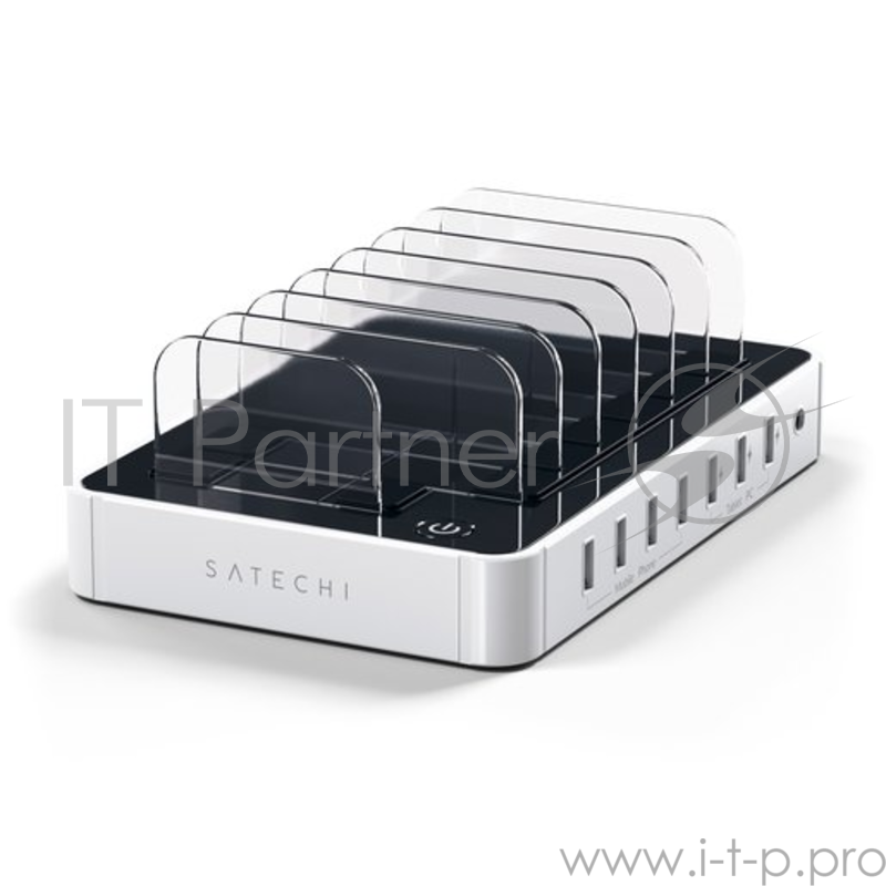 Зарядная док-станция Satechi 7-Port USB Charging Station Dock для мобильных устройств. Цвет белый.