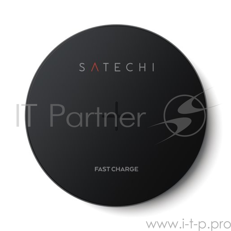 Беспроводное зарядное устройство Satechi Wireless Charging Pad. Работает от USB. Цвет серый космос.