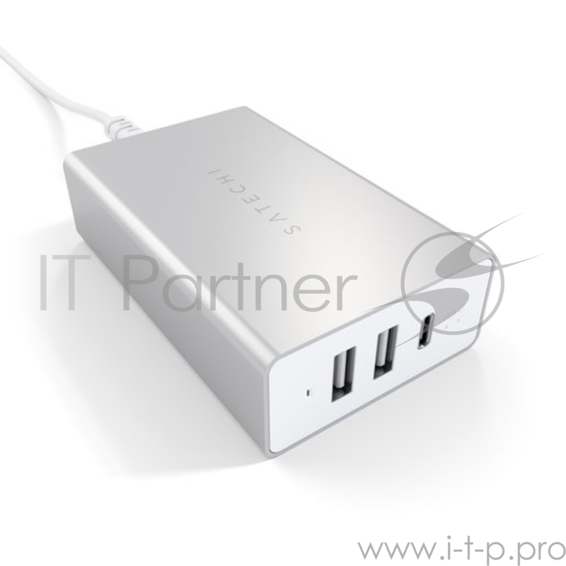 Подставка док-станция Satechi Aluminum Desktop Charging Stand для iPhone с Lightning разъемом. Материал алюминий. Цвет серебряный.