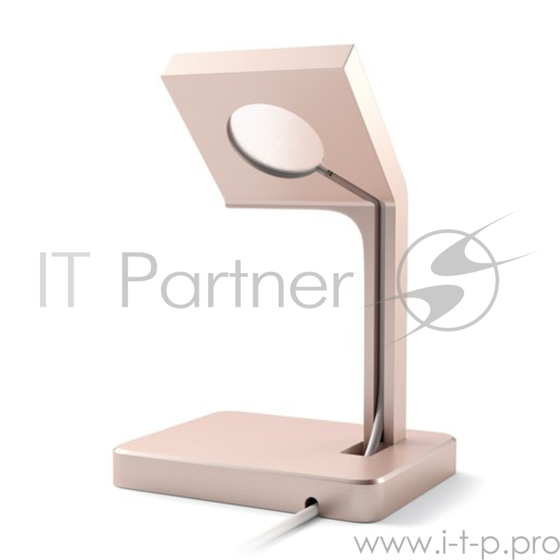 Подставка док-станция Satechi Smart Charging Stand. Совместима с Apple Watch 1/2/3, FitBit Blaze и почти любым смартфоном. Цвет розовое золото.