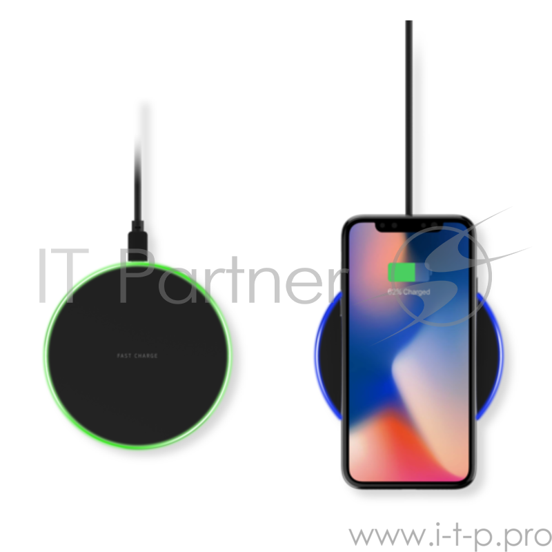 Беспроводное зарядное устройство LAB.C Wireless Fast Charging Pad. Цвет черный.