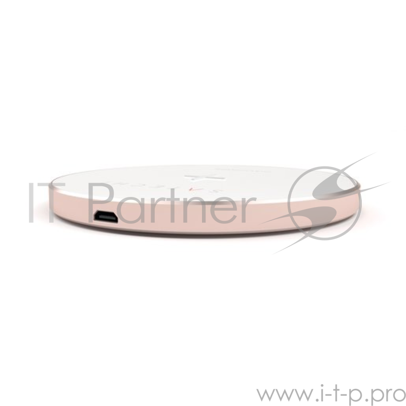 Беспроводное зарядное устройство Satechi Wireless Charging Pad. Работает от USB. Цвет розовое золото.