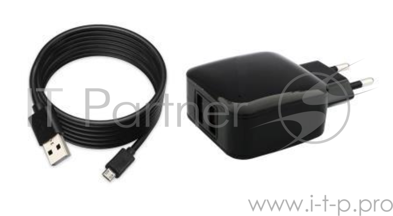 Универсальное зарядное устройство Jet.A UC-C18 от сети 220В (2USB, 3.1А,каб USB TypeC), чёрное