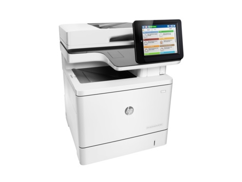 Цветное МФУ HP Color LaserJet Enterprise MFP M577f A4, лазерный, принтер + сканер + копир + факс, ЖК 8.0, бело-черный (USB2.0, LAN)