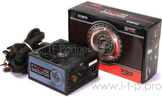 Блок питания 700Вт Zalman ZM700-LX ATX12V V2.31 (20/24+4/8+6/8pin, вентилятор d140мм) + кабель питания EURO (1.4м)