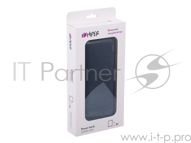 Внешний аккумулятор HIPER Power Bank SP12500, Black