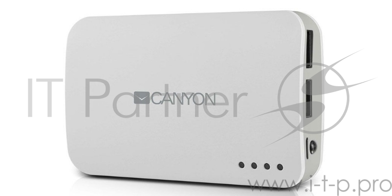 Мобильный аккумулятор CANYON CNE-CPB78W White color portable battery charger with 7800mAh, micro USB input 5V/1A and USB output 5V/1A(max.)