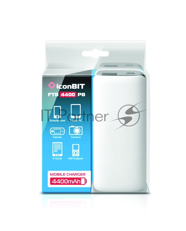 Портативный аккумулятор Портативный аккумулятор iconBIT FTB4400PB (4400 mAh)