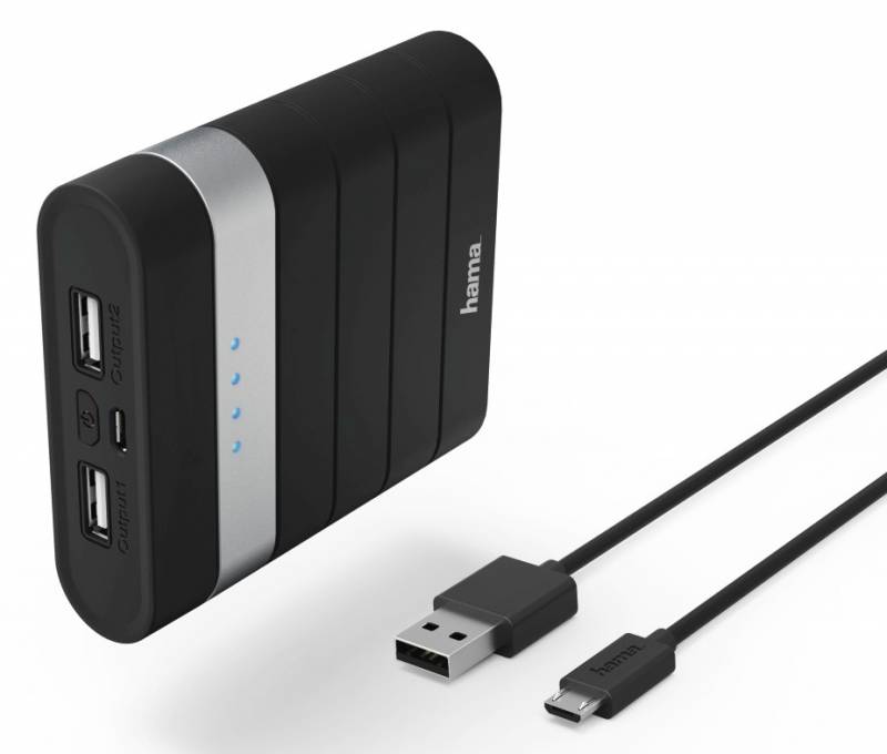 Мобильный аккумулятор Hama Joy Li-Ion 10400mAh 2.1A черный 2xUSB