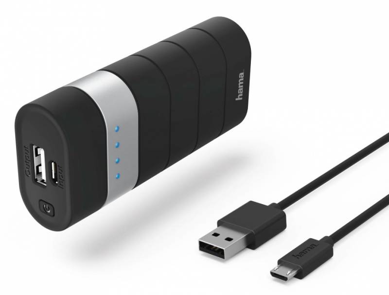 Мобильный аккумулятор Hama Joy Li-Ion 5200mAh 2.1A черный 1xUSB