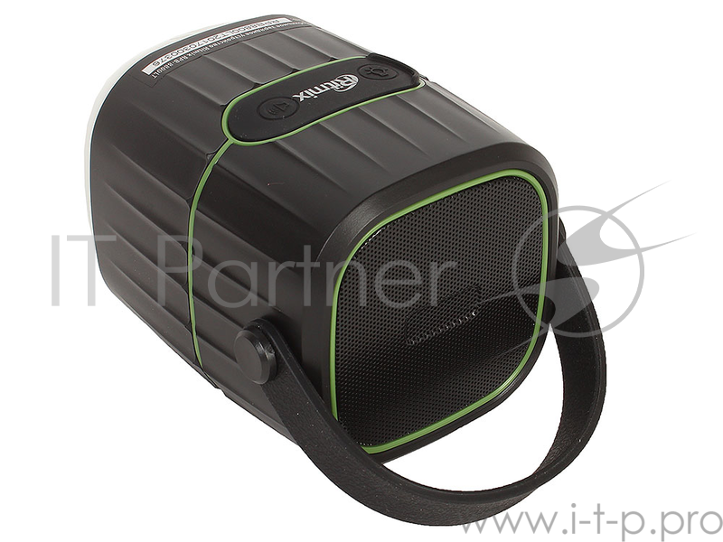 Зарядное устройство RITMIX RPB-8800LT черный/зеленый (POWER BANK + КОЛОНКА + ЛАМПА), питание - литий-ионный аккумулятор, емкость аккумулятора - 8800 мАч, индикатор заряда, защита IP65, функция лампы (3 режима), встроенный спикер (Bluetooth 4.1 / 3 Вт