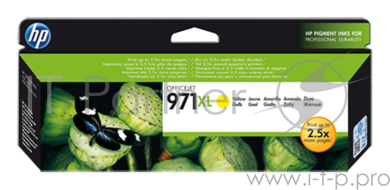 Картридж №971XL HP OJ Pro X476dw/X576dw/X451dw/X551dw, 6,6К (О) жёлтый CN628AE