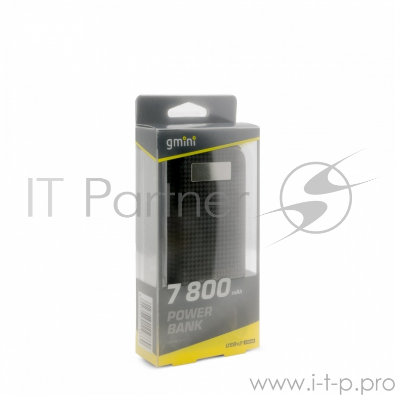 Внешний аккумулятор Gmini Carbon Series GM-PB-80TC Black , 7800mAh