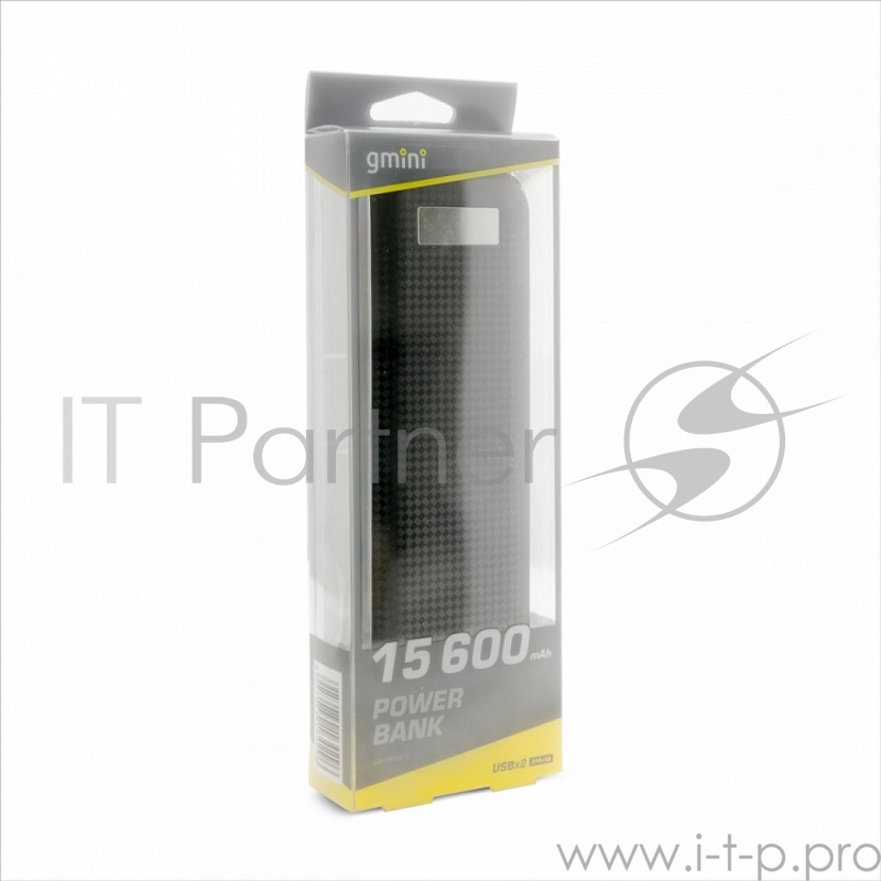 Внешний аккумулятор Gmini Carbon Series GM-PB156TC Black , 15600mAh