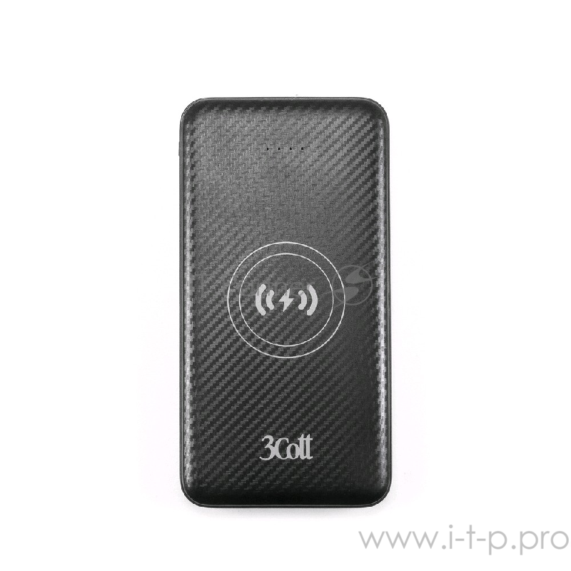 Внешний аккумулятор 3Cott 3C-PB-80TC, Беспроводная, Type-C, 8000 мАч, вх.: micro USB 5В2.0А, Type-C 5В2.0А, вых USB 1/2: 5В1.0А/5В2.0А, беспр.: 5В1.0А