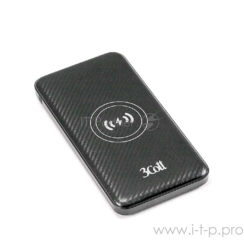 Внешний аккумулятор 3Cott 3C-PB-80TC, Беспроводная, Type-C, 8000 мАч, вх.: micro USB 5В2.0А, Type-C 5В2.0А, вых USB 1/2: 5В1.0А/5В2.0А, беспр.: 5В1.0А