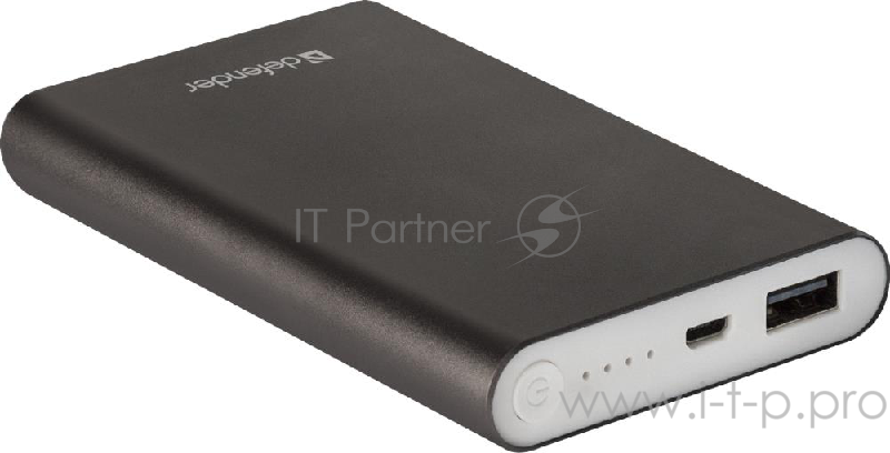 Внешний аккумулятор Defender Extralife 8000mAh 1USB, Li-pol ,5V,2.1A, серый (83622)