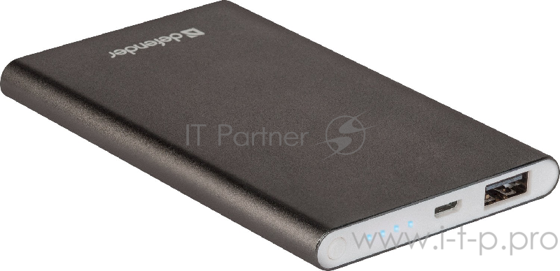 Внешний аккумулятор Defender Extralife 8000mAh 1USB, Li-pol ,5V,2.1A, серый (83622)