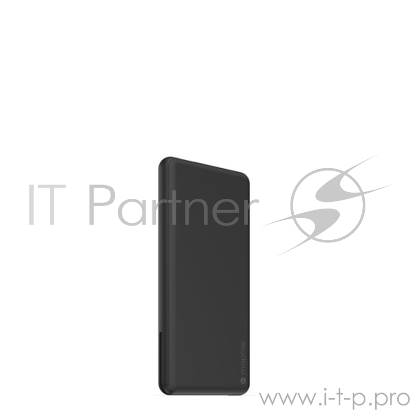 Внешний портативный аккумулятор Mophie Powerstation Plus USB-C 6000 mAh. Встроенный кабель USB-C PD 18W. Порт USB-A 15W. Цвет черный матовый.
