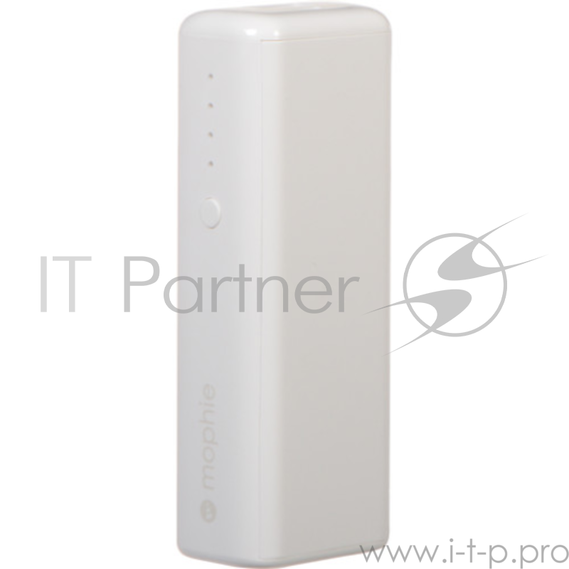 Внешний портативный аккумулятор Mophie Power Boost mini V2. Емкость аккумулятора 2600 МаЧ. Цвет: белый.