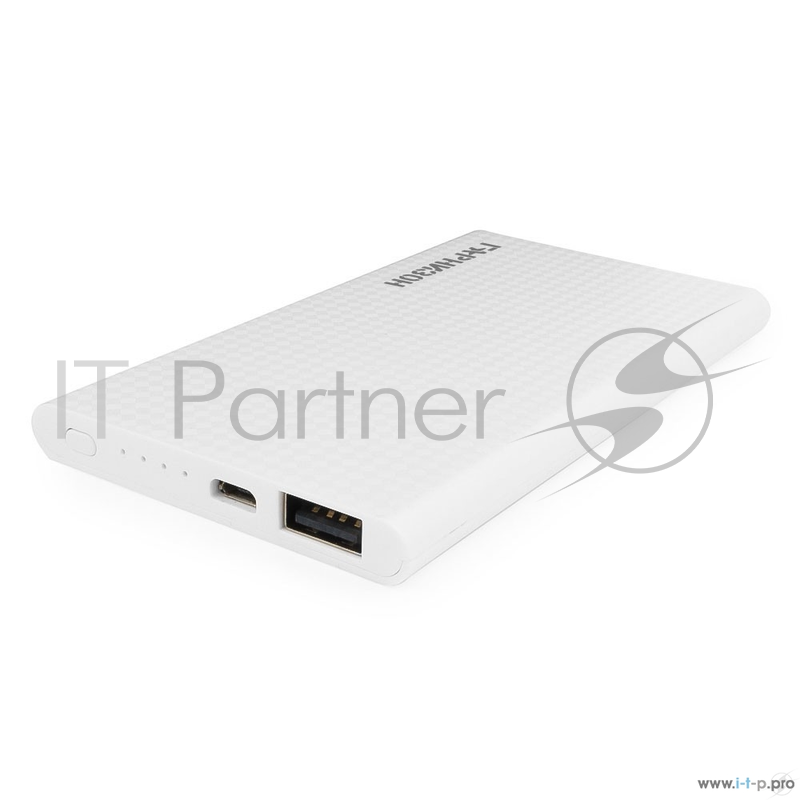 Портативный аккумулятор Гарнизон GPB-105W, 5000 мА/ч, 1 USB, 1A, белый