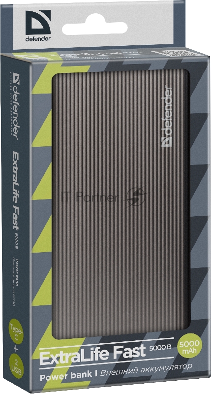 Аккумулятор USB 5000MAH 3A EXTRALIFE FAST 83627 DEFENDER