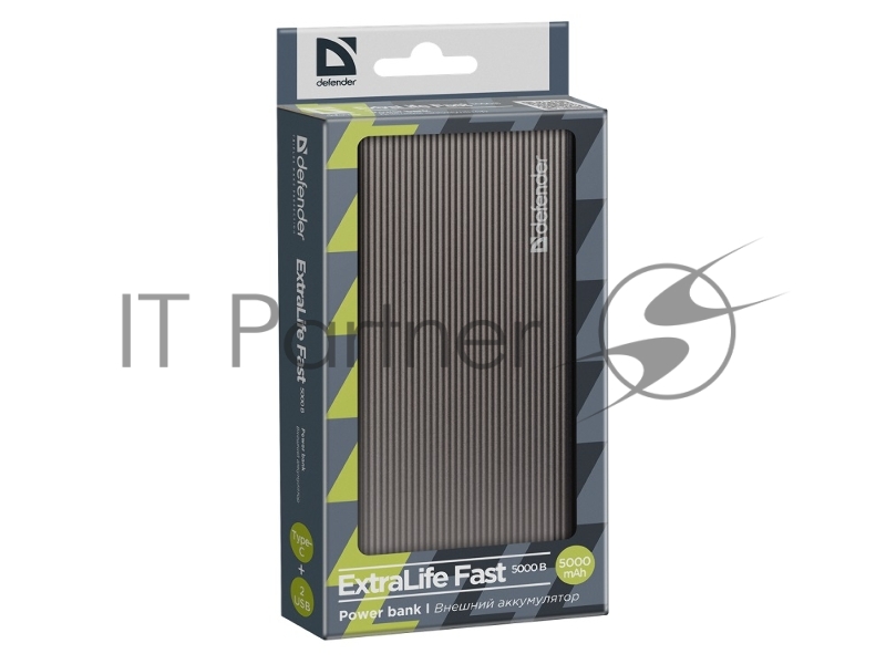 Аккумулятор USB 5000MAH 3A EXTRALIFE FAST 83627 DEFENDER