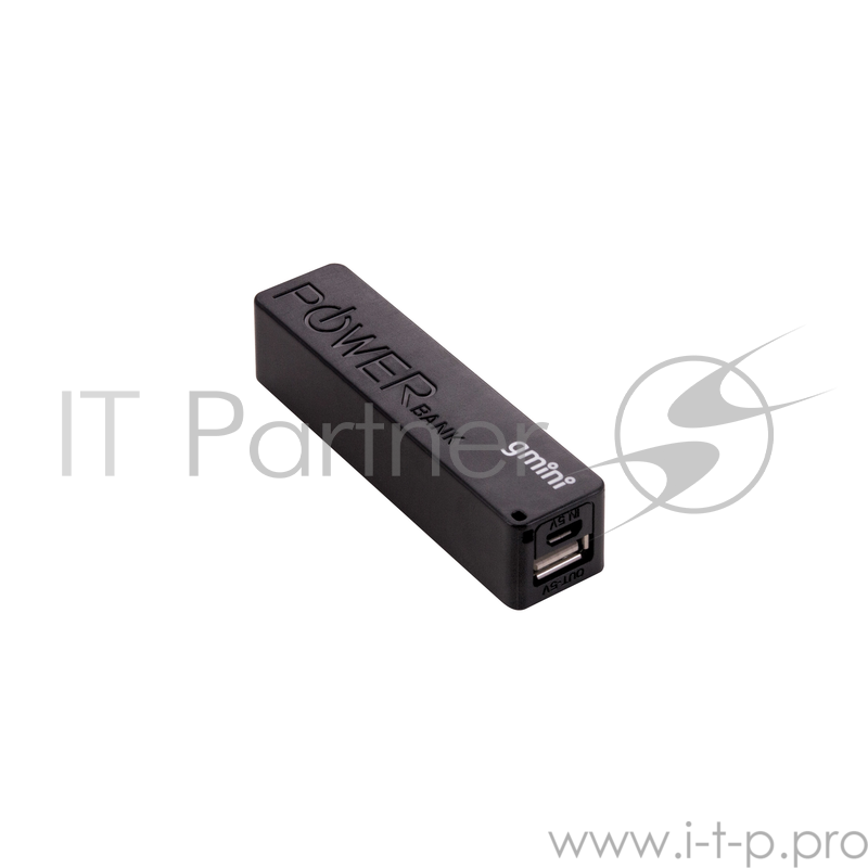 Внешний аккумулятор Gmini GM-PB026-B, 2600mAh, чёрный