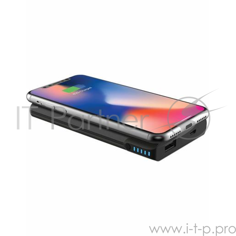 Портативное зарядное устройство (аккумулятор) для мобильных устройств Griffin Reserve Wireless Charging (Tx) Power Bank. Функция беспроводной зарядки. Емкость 5000 мАч. Цвет черный.