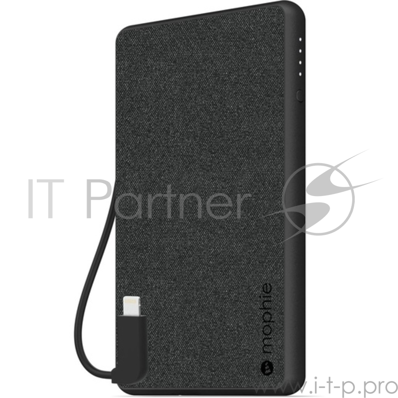 Внешний портативный аккумулятор Mophie PowerStation Plus Gen 4 4000. Встроенный кабель 2 в 1 Micro-USB, Lightning.
