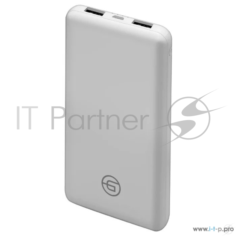 Ginzzu Внеш. аккумулятор 10,0Ah/5V/2.1A/2USB, белый (GB-3911W)