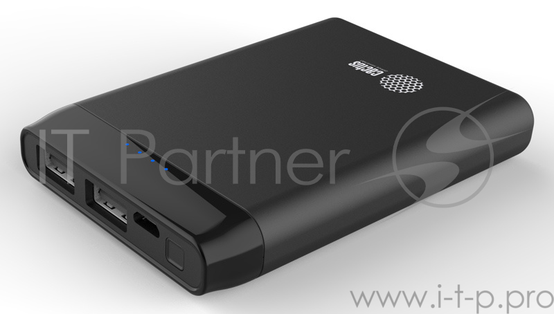 Мобильный аккумулятор Cactus F118 CS-PBFSST-10000 Li-Pol 10000mAh 2A+2.4A черный 2xUSB