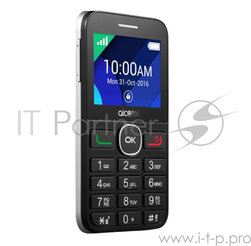 Мобильный телефон Alcatel OT 2008G Black/Metal Silver