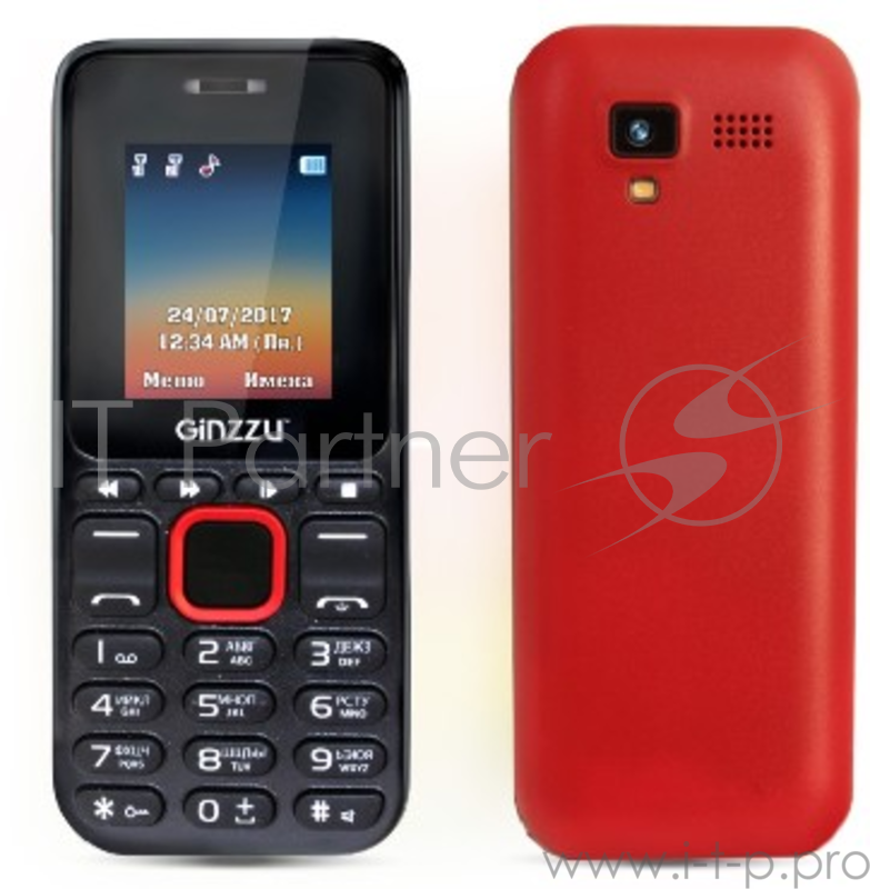 Мобильный телефон GINZZU M102D MINI 1.8 BLACK/RED
