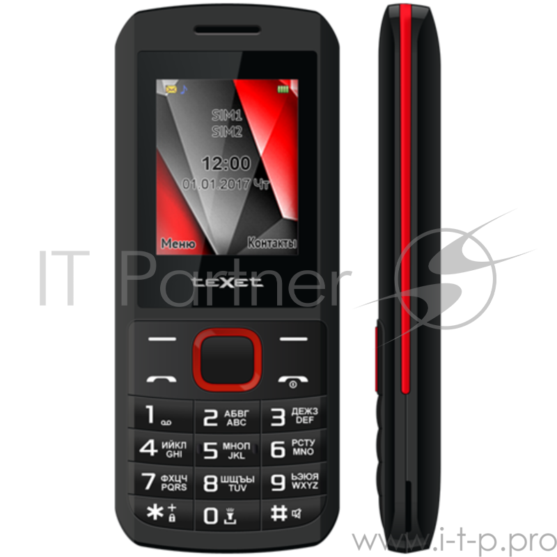 Мобильный телефон teXet TM-127 черный-красный