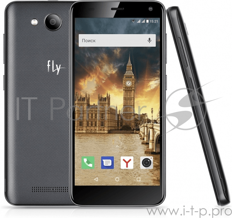 Телефон сотовый Fly Life Compact 4G Black, 5'' 18:9 480 x 960, 1.3GHz, 4 Core, 1GB RAM, 8GB, up to 32GB flash, 8.7Mpix/2Mpix, 2 Sim, 2G, 3G, LTE, BT v4.0, WiFi 802.11 a/b/g/n, GPS, Micro-USB, 2100mAh, Android 8.1, 137g, 138.3x65.5x10.0