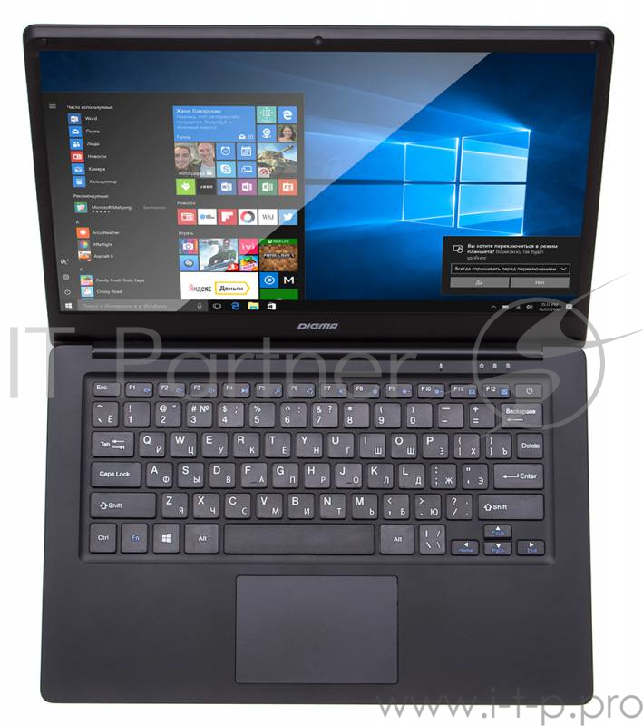Ноутбук Digma CITI E400 Atom X5 Z8350/4Gb/SSD32Gb+64Gb/Intel HD Graphics 400/14.1