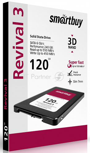 SSD диск 120ГБ 2.5 SmartBuy Revival 3 SB120GB-RVVL3-25SAT3 (SATA III)