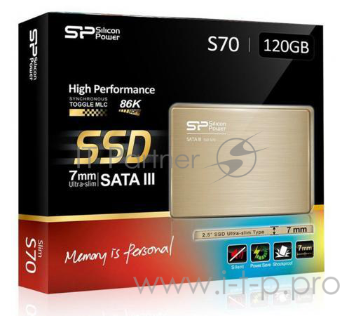 SSD диск 120ГБ 2.5 Silicon Power S70 SP120GBSS3S70S25 (SATA III)