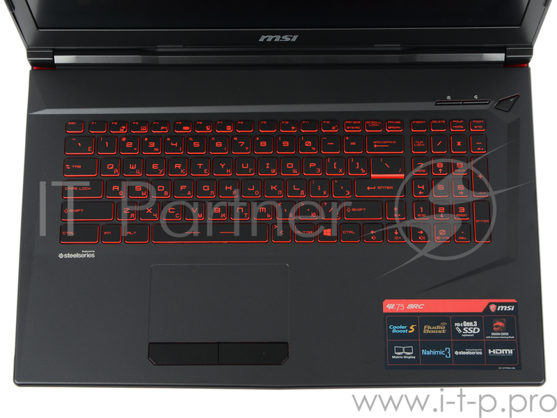 Ноутбук MSI GL73 8RD-246RU Core i7 8750H/16Gb/1Tb/SSD128Gb/nVidia GeForce GTX 1050 Ti 4Gb/17.3