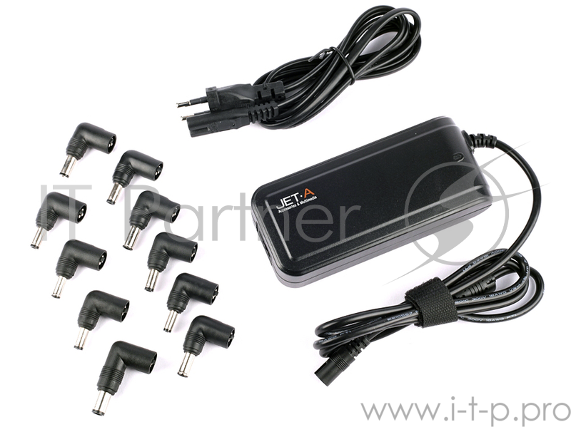 Универсальный адаптер питания для ноутбуков и цифровых устройств 90Вт Jet.A JA-PA1 Herz с автоматическим переключением выходного напряжения 8 конн.