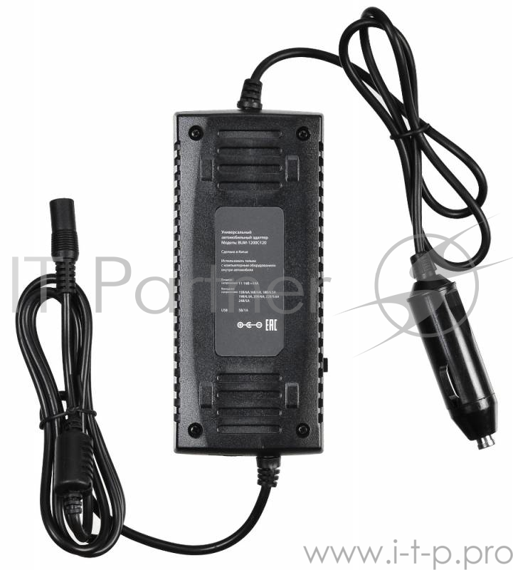 Блок питания Buro BUM-1200C120 ручной 120W 15V-24V 8-connectors 6A 1xUSB 1A от прикуривателя