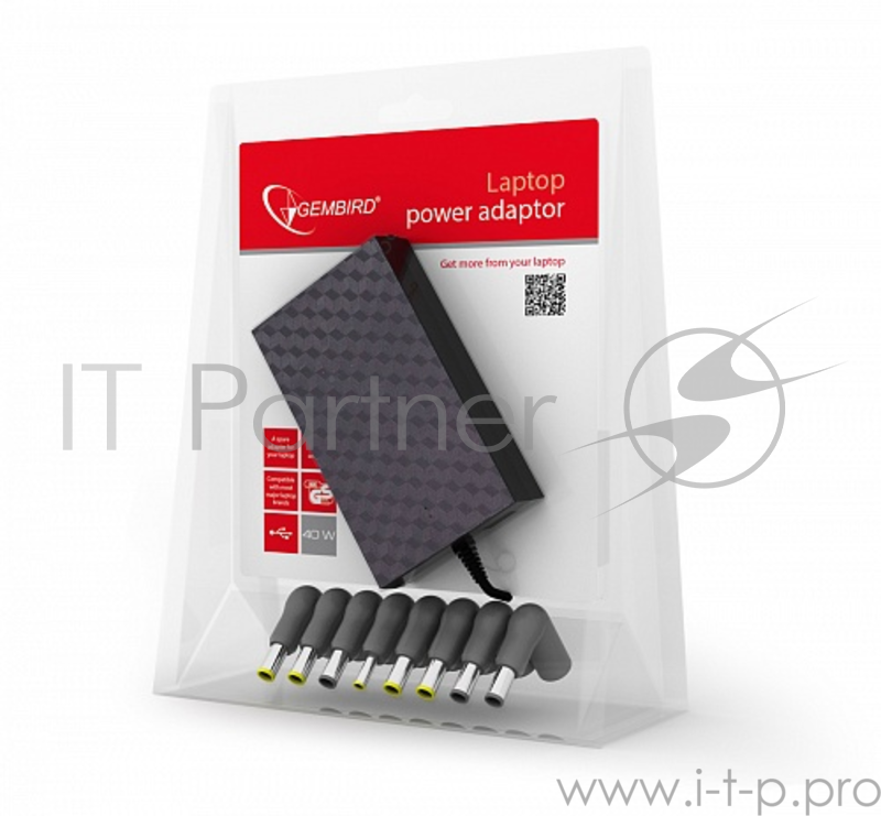 Аксессуар к ноутбуку Gembird NPA-AC3 { Адаптер-автомат питания, 220В Универсальный для нетбуков 40Вт.}