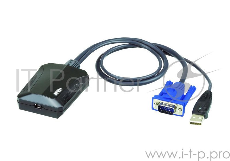 Адаптер KVM ATEN CV211-AT Подключение ноутбука к компьютеру/серверу как консоли