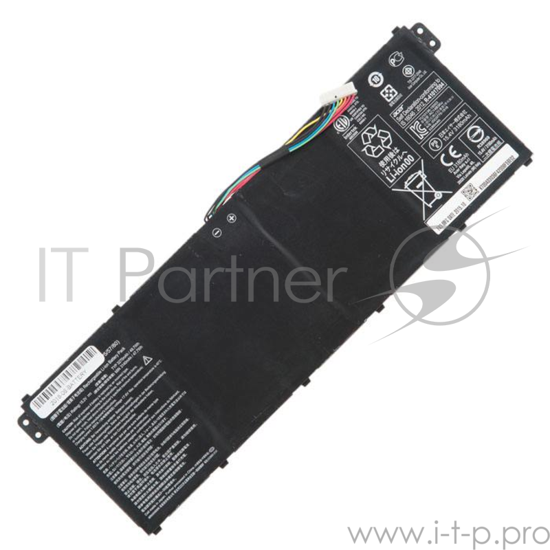 Аккумулятор для Acer Chromebook CB3-531 Series, Acer Aspire E3-111, E3-112, E3-112M, E5-721, E5-731, E5-731G, E5-771, E5-771G, ES1-111, ES1-111M, ES1-311, ES1-511, ES1-512, ES1-711, ES1-711G, R3-131T, 48Wh, 15.2V