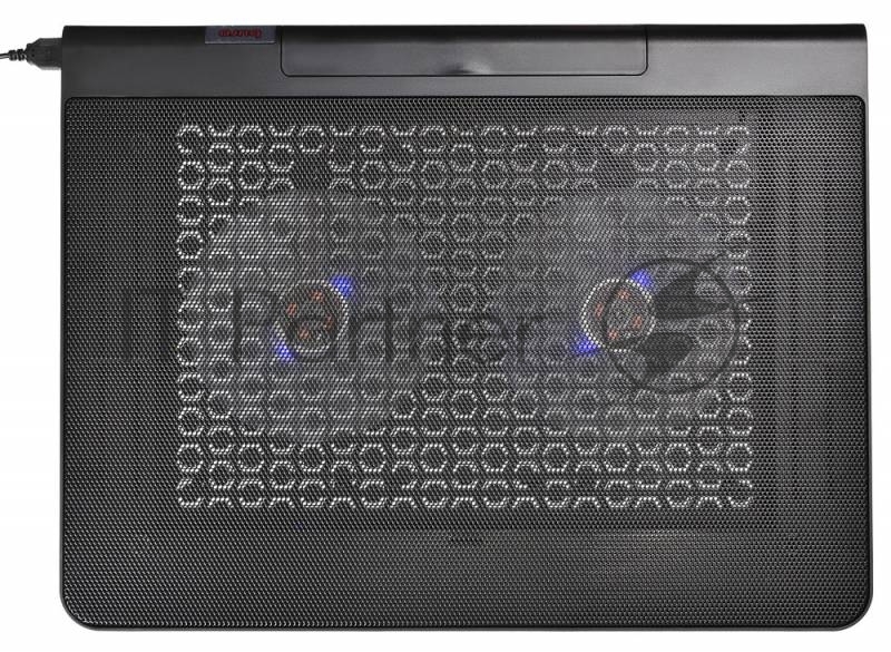 Подставка Buro BU-LCP170-B214 17398x300x29мм 2xUSB 2x 140ммFAN 926г металлическая сетка/пластик черный