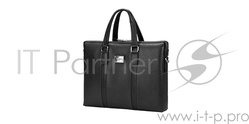 Сумка для ноутбука Сумка Continent CM-142 Black {полиэстр/эко кожа, черная 15.6
